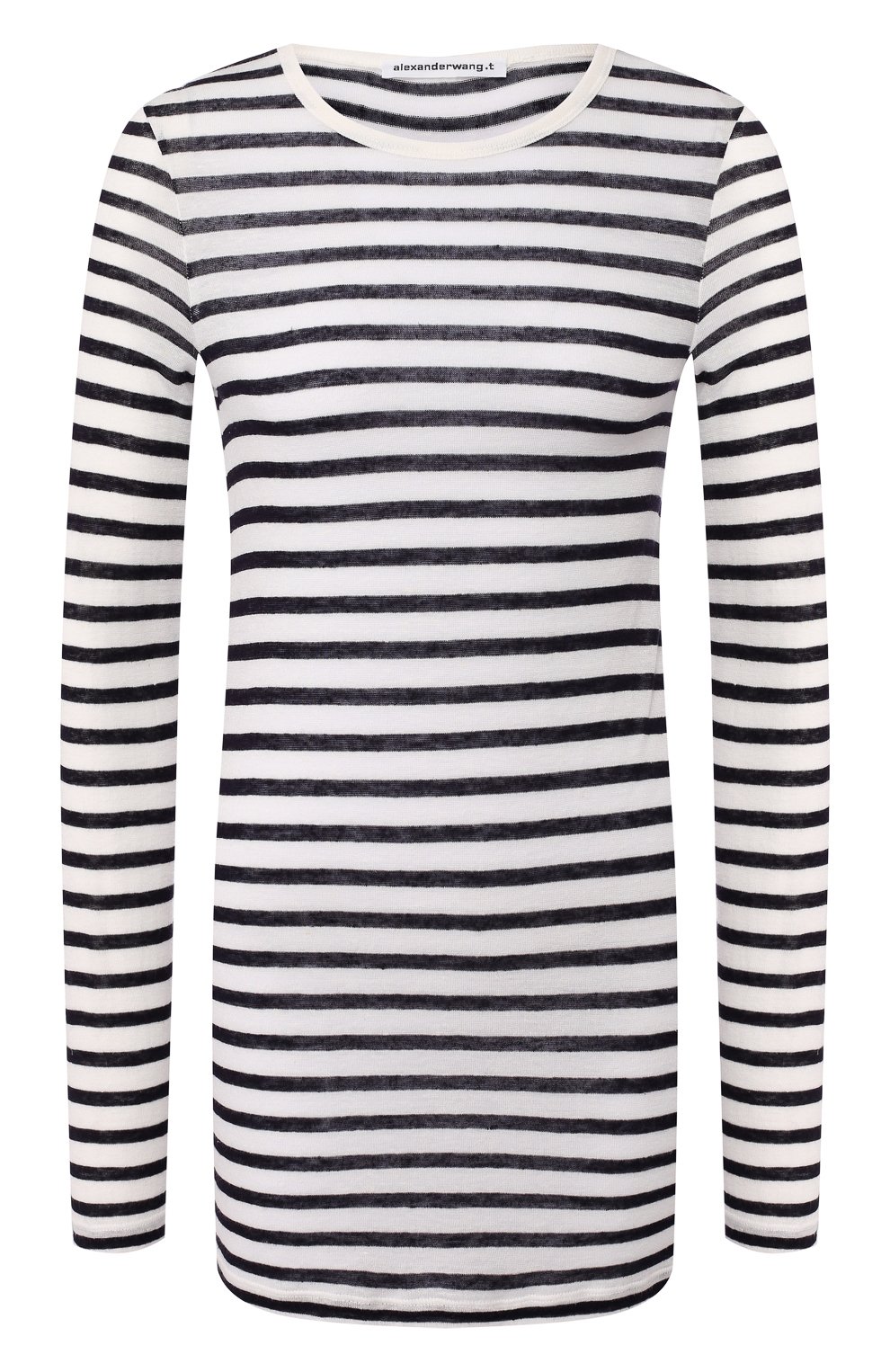 Лонгслив из смеси вискозы и льна ALEXANDERWANG.T синего цвета по цене 18100 руб., арт. 4C991021A3, фото 1 Лонгслив из смеси вискозы и льна ALEXANDERWANG.T, арт. 4C991021A3, фото 1