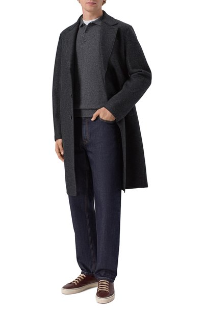 Кашемировое поло CORNELIANI темно-серого цвета по цене 118000 руб., арт. 28M534/2A25185, фото 2 Кашемировое поло CORNELIANI, арт. 28M534/2A25185, фото 2