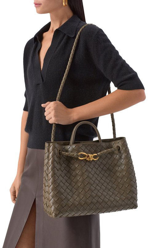 Сумка Andiamo medium Bottega Veneta 766016/VCPP1 Хаки  766016/VCPP1 Фото 2