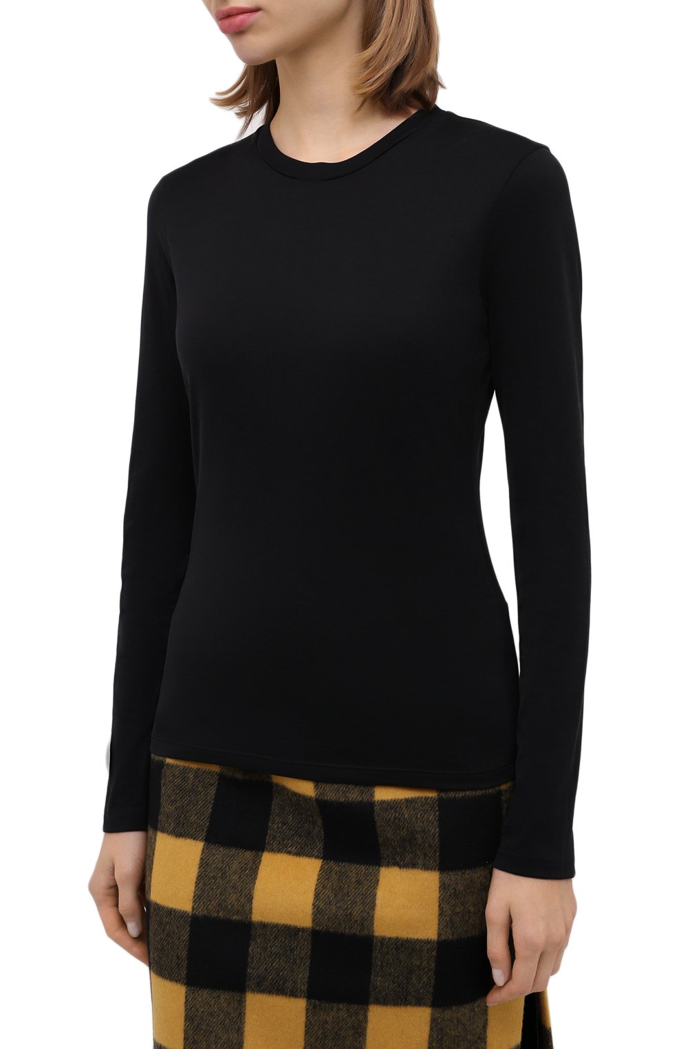 Хлопковый лонгслив THEORY черного цвета по цене 8830 руб., арт. I1124511, фото 3 Хлопковый лонгслив THEORY, арт. I1124511, фото 3