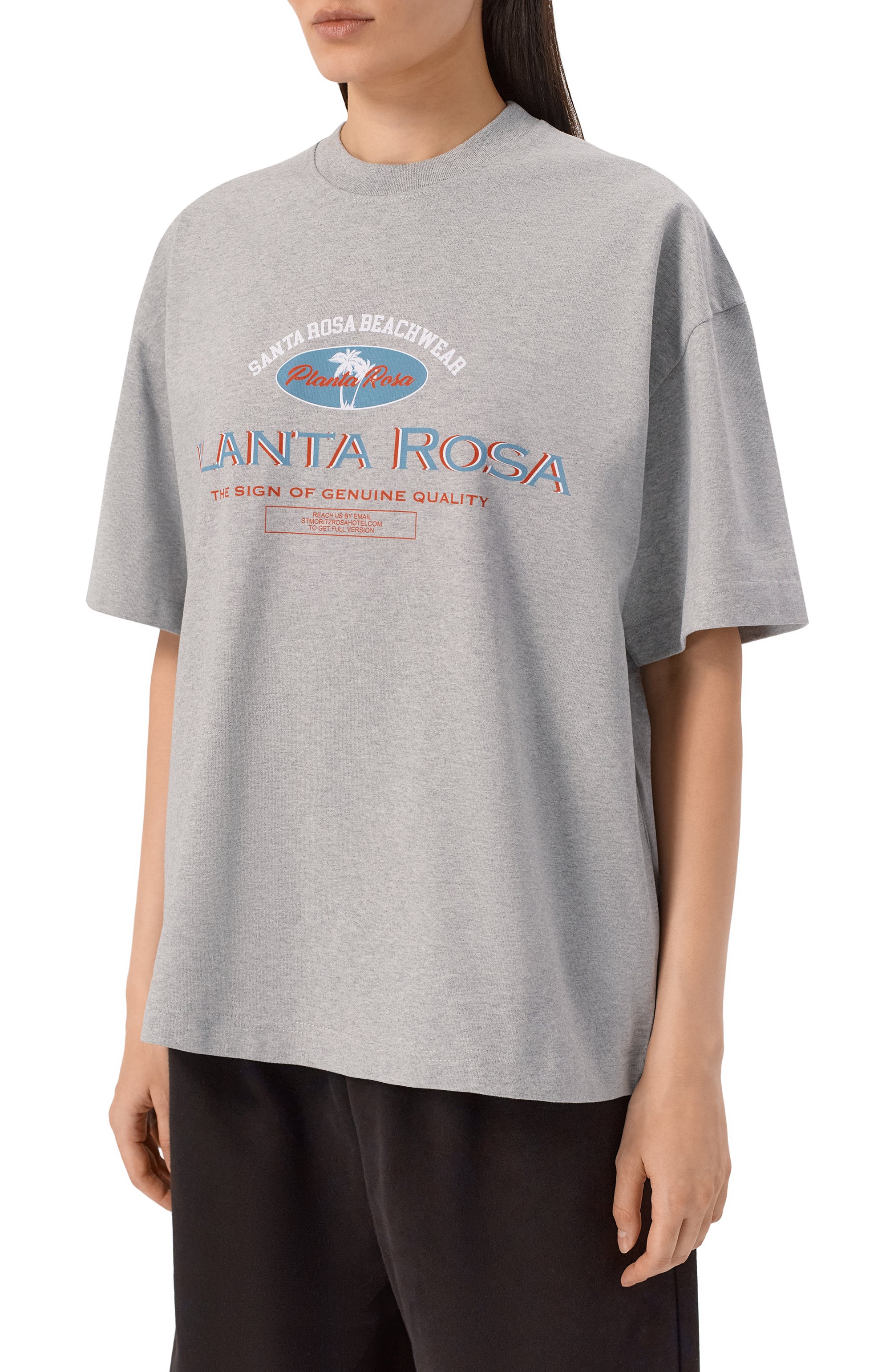 Хлопковая футболка PLANTA ROSA, арт. PR/T02/MINIPALM-WHITE/300, фото 6