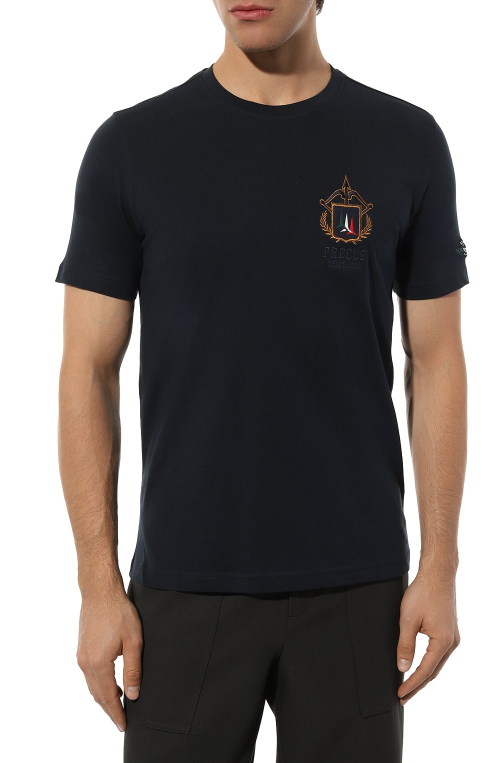 Хлопковая футболка AERONAUTICA MILITARE темно-синего цвета по цене 8275 руб., арт. 232/TS2155J538, фото 3 Хлопковая футболка AERONAUTICA MILITARE, арт. 232/TS2155J538, фото 3