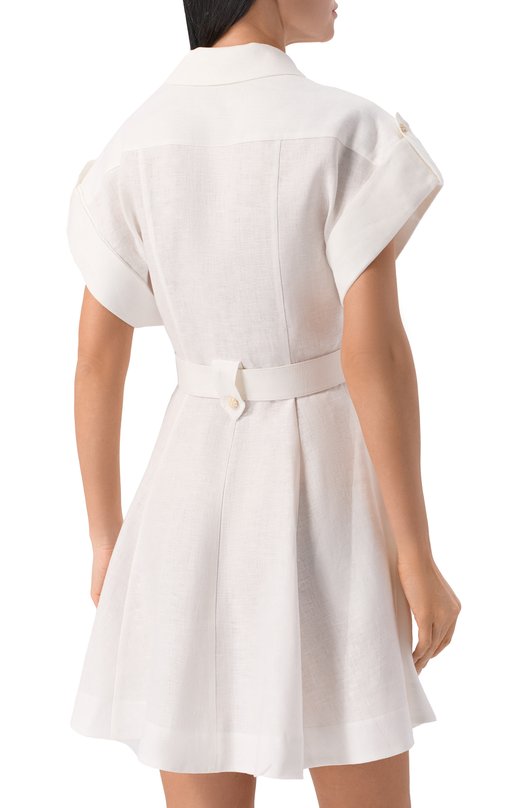 Льняное платье Zimmermann 1010DRS261 Белый  1010DRS261 Фото 3