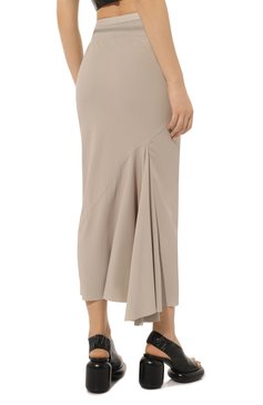 Женская юбка RICK OWENS светло-серого цвета, арт. RP01C5334/CC | Фото 4 (Материал внешний: Синтетический материал, Шелк; Женское Кросс-КТ: Юбка-одежда; Стили: Кэжуэл; Длина Ж (юбки, платья, шорты): Миди)