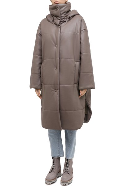 Пальто из экокожи NANUSHKA, арт. ESKA_CLAY_VEGAN LEATHER, фото 3