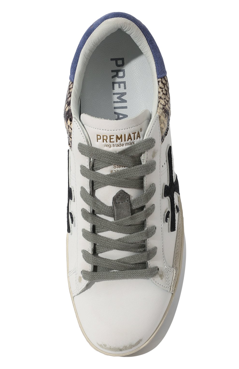 Кожаные кеды steven d PREMIATA белого цвета по цене 47050 руб., арт. STEVEND/VAR5430, фото 6 Кожаные кеды steven d PREMIATA, арт. STEVEND/VAR5430, фото 6