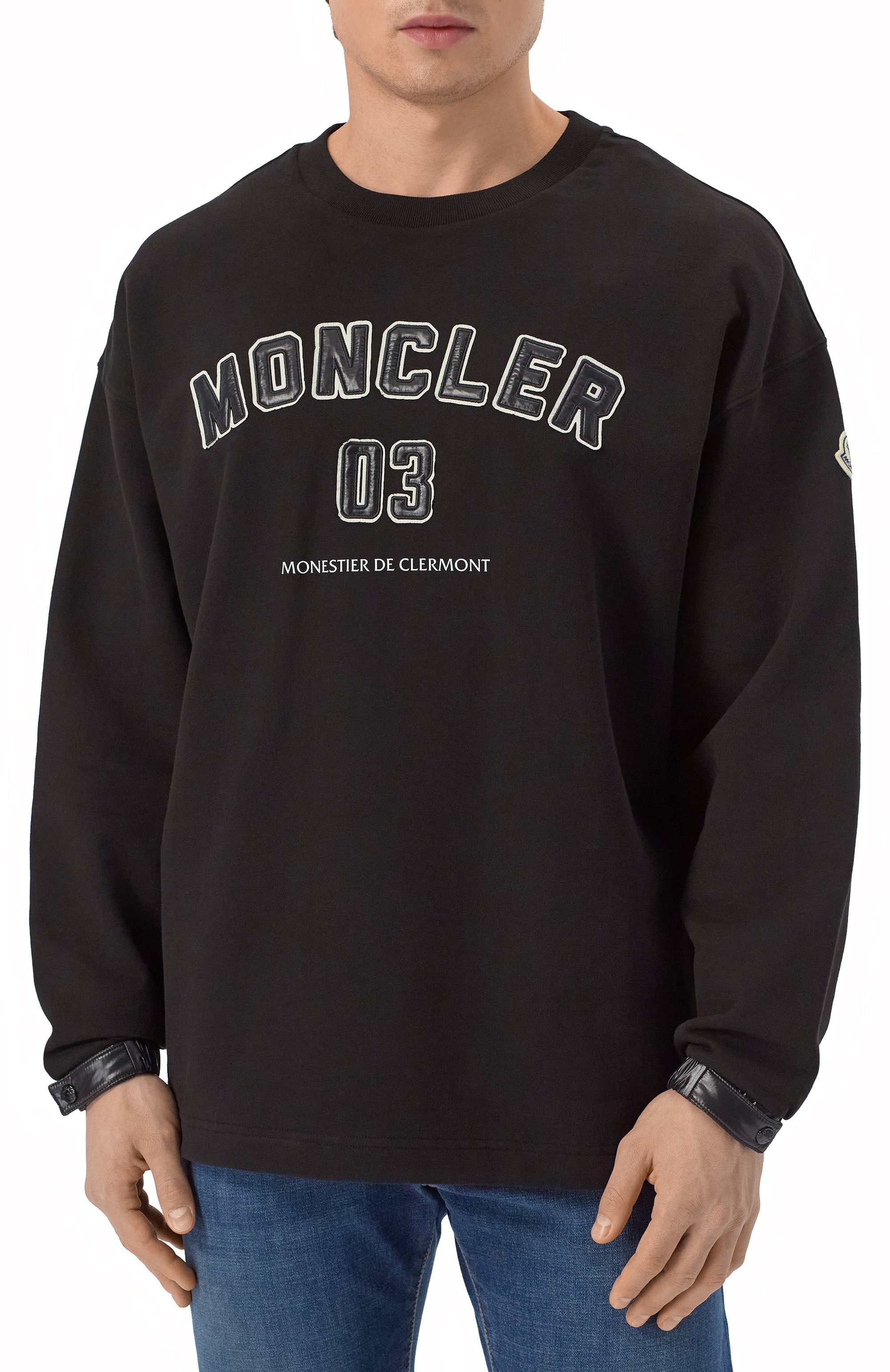 Хлопковый свитшот MONCLER, арт. M.I1.CI_09/38G00002 899WC, фото 3