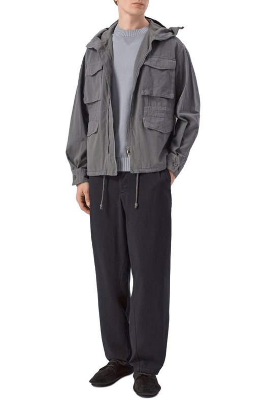 Куртка из хлопка и льна Transit CFUTRCE142 Серый  CFUTRCE142 Фото 2