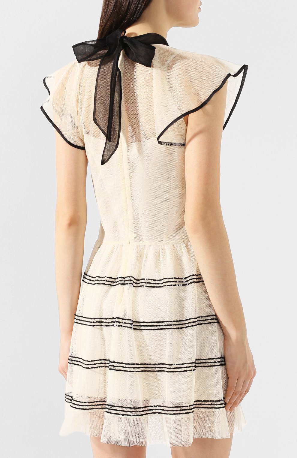 Мини-платье REDVALENTINO кремового цвета по цене 59950 руб., арт. RR3VA01B/CYB, фото 4 Мини-платье REDVALENTINO, арт. RR3VA01B/CYB, фото 4