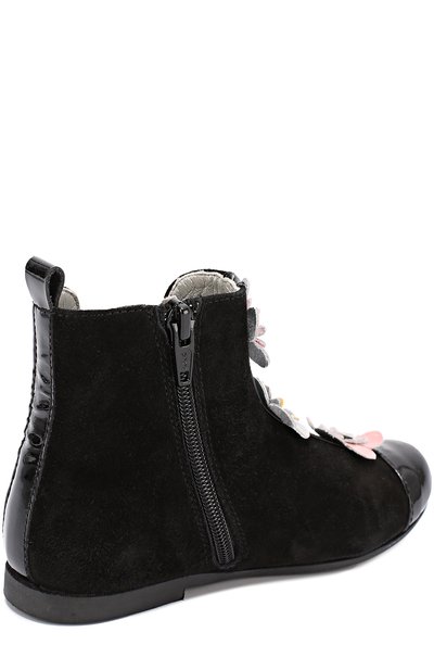 Полусапоги из замши с цветочной аппликацией FENDI, арт. JFR060/2FC/28-36, фото 3