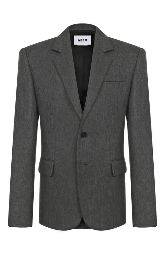 Шерстяной пиджак MSGM 3940MG09/257506 Серый 3940MG09/257506