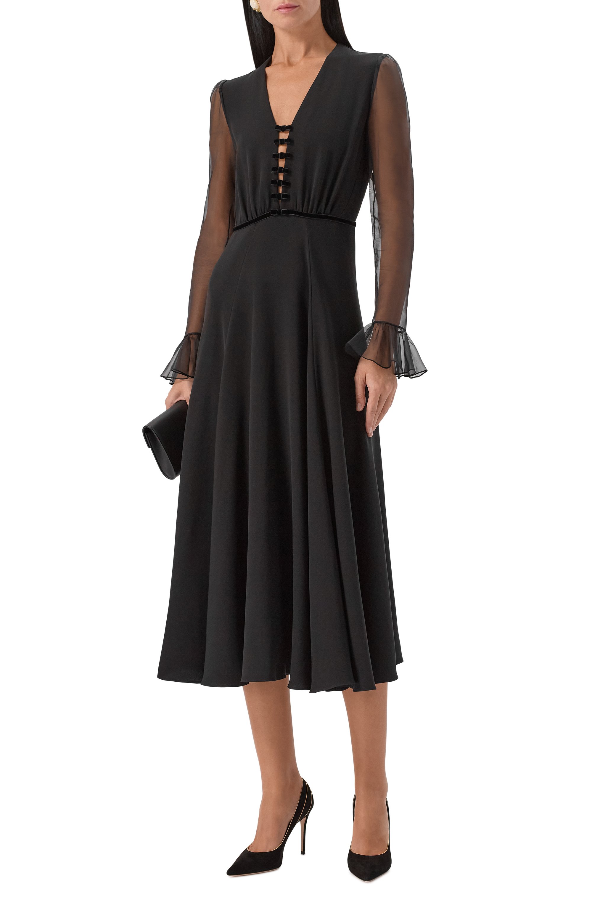 Шелковое платье VALENTINO, арт. 7B3VADU0/1MM, фото 2