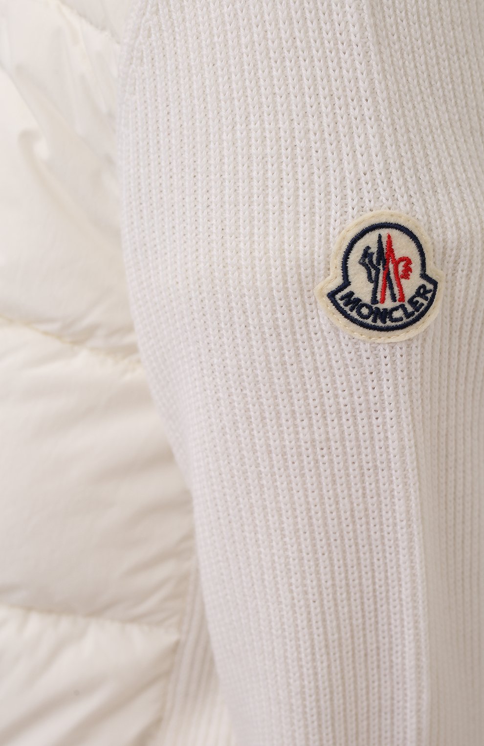 Утепленный кардиган MONCLER кремового цвета по цене 85750 руб., арт. G2-093-9B000-19-M1131, фото 5 Утепленный кардиган MONCLER, арт. G2-093-9B000-19-M1131, фото 5