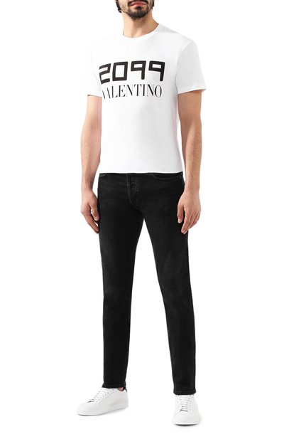 Хлопковая футболка VALENTINO, арт. SV0MG04E5SJ, фото 2