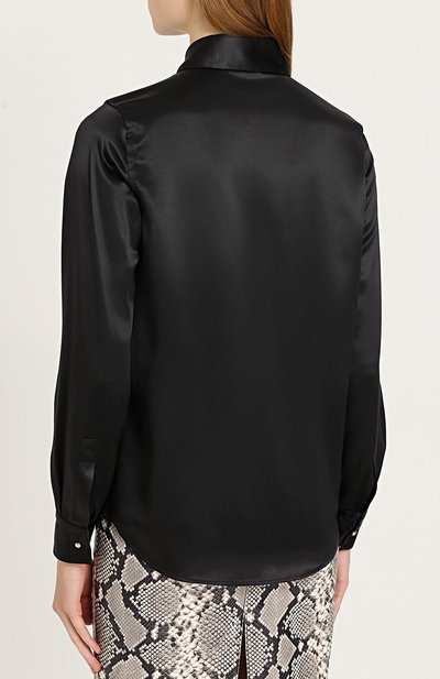 Шелковая блуза прямого кроя ROBERTO CAVALLI, арт. FQT706/SE001, фото 4