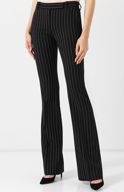 Расклешенные шерстяные брюки в полоску ALEXANDER MCQUEEN, арт. 530060/QLJ05, фото 3
