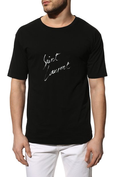 Хлопковая футболка SAINT LAURENT, арт. 480406/YB1GN, фото 3