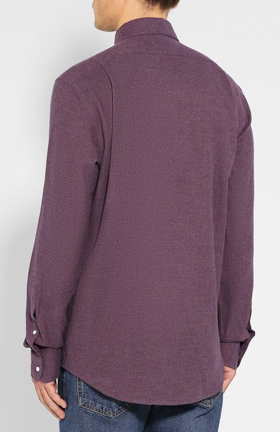 Хлопковая рубашка с воротником кент RALPH LAUREN, арт. 790721004, фото 4