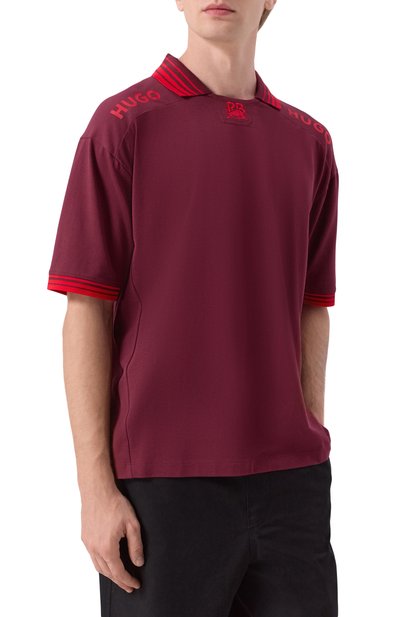 Хлопковое поло hugo x rb HUGO, арт. 50542772, фото 3