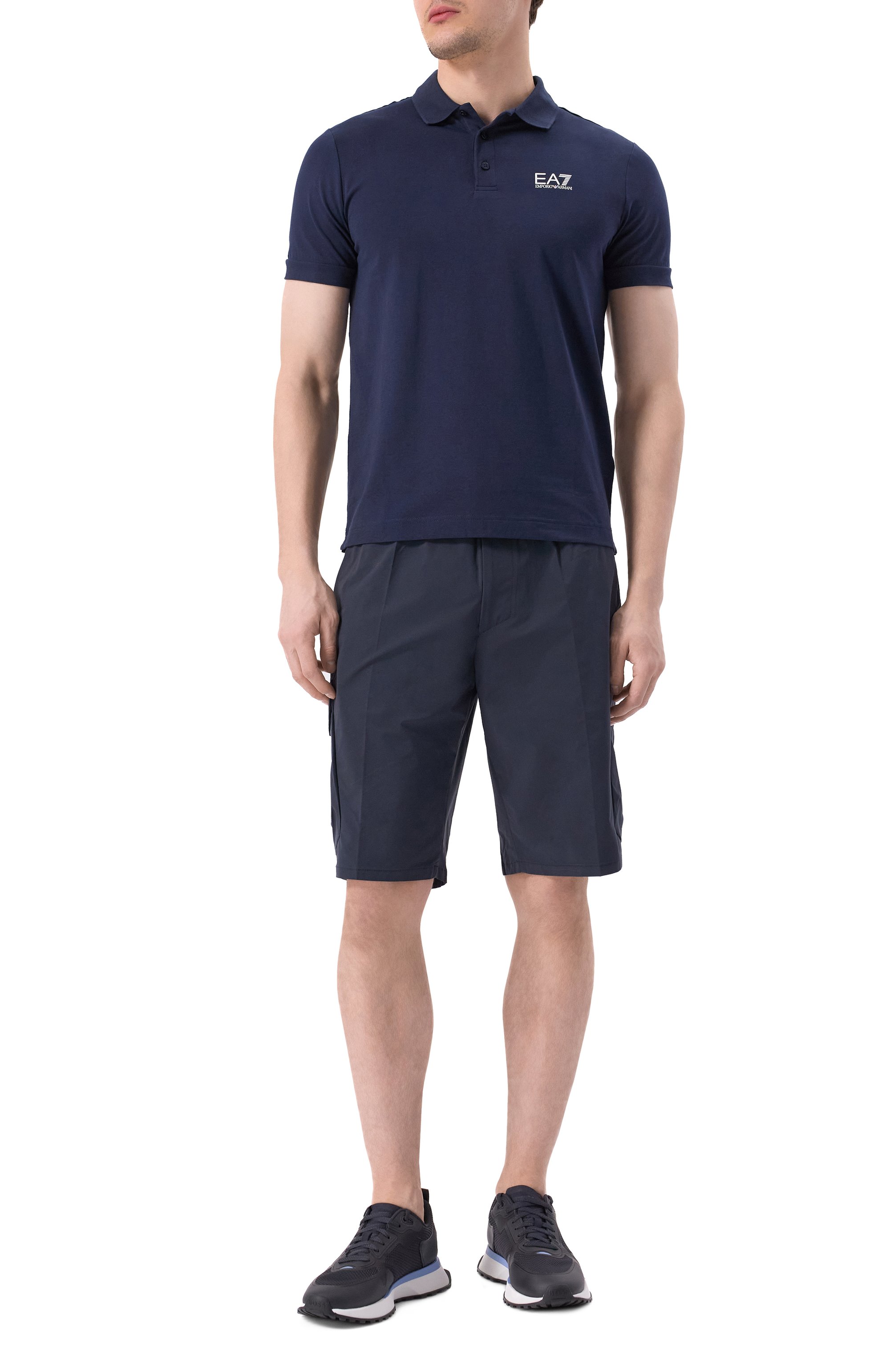 Хлопковое поло EA7, арт. 8NPF14/PJVQZ, фото 2