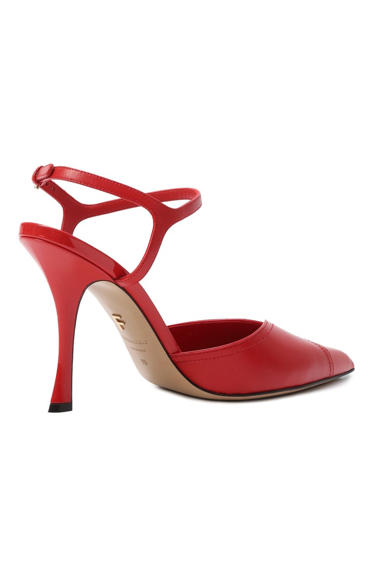 Женские кожаные туфли FERRAGAMO красного цвета, арт. 01J363/779820 | Фото 5 (Материал внутренний: Натуральная кожа; Каблук высота: Высокий; Материал внешний: Натуральная кожа; Подошва: Плоская; Каблук тип: Шпилька; Автоматизация ТО: Проставлено; Автоматизация состава: Проставлено)