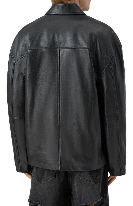 Кожаная куртка Balenciaga 831042/TSS01 Чёрный  831042/TSS01 Фото 4