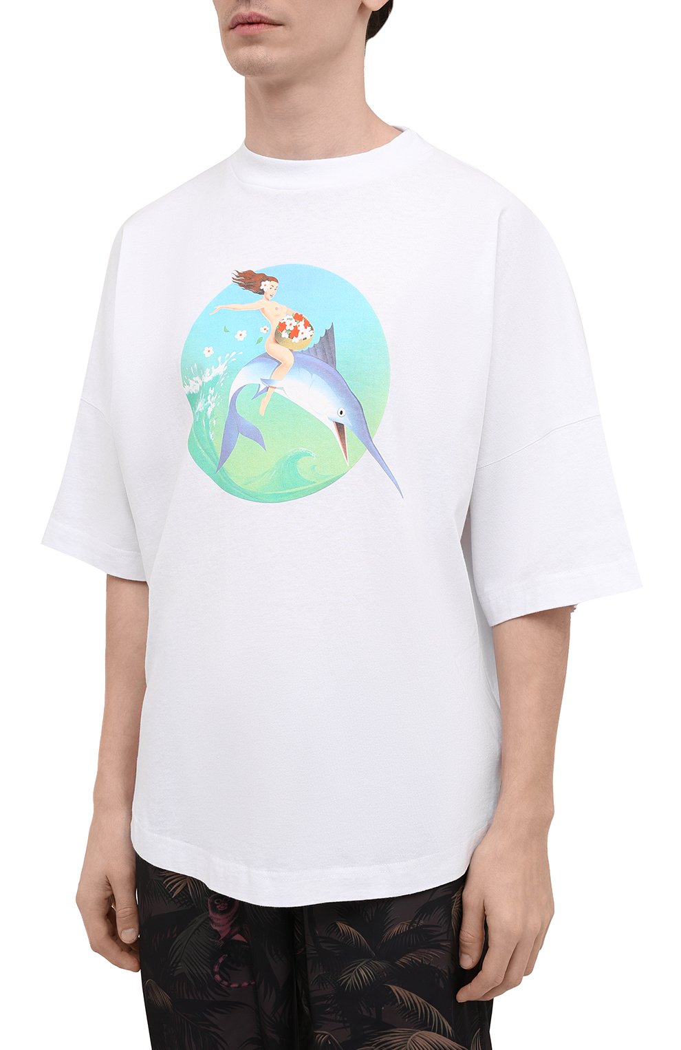 Хлопковая футболка PALM ANGELS, арт. PMAA002S21JER0010144, фото 3