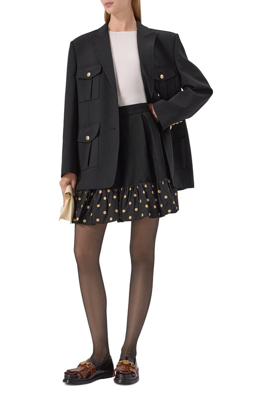 Юбка из шерсти и вискозы Moschino A0111/5437 Чёрный  A0111/5437 Фото 2