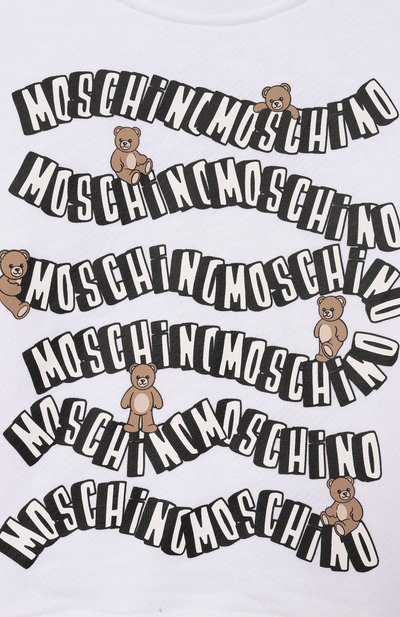 Хлопковый свитшот MOSCHINO белого цвета по цене 13600 руб., арт. HUF09L/LCA88, фото 3 Хлопковый свитшот MOSCHINO, арт. HUF09L/LCA88, фото 3