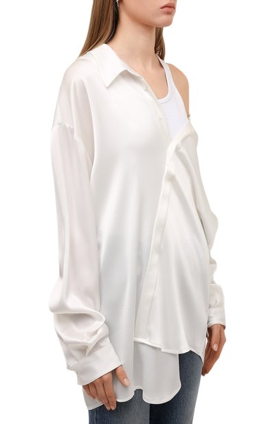 Комбинированная блузка RTA, арт. WH21-A799-7275WHITE, фото 3
