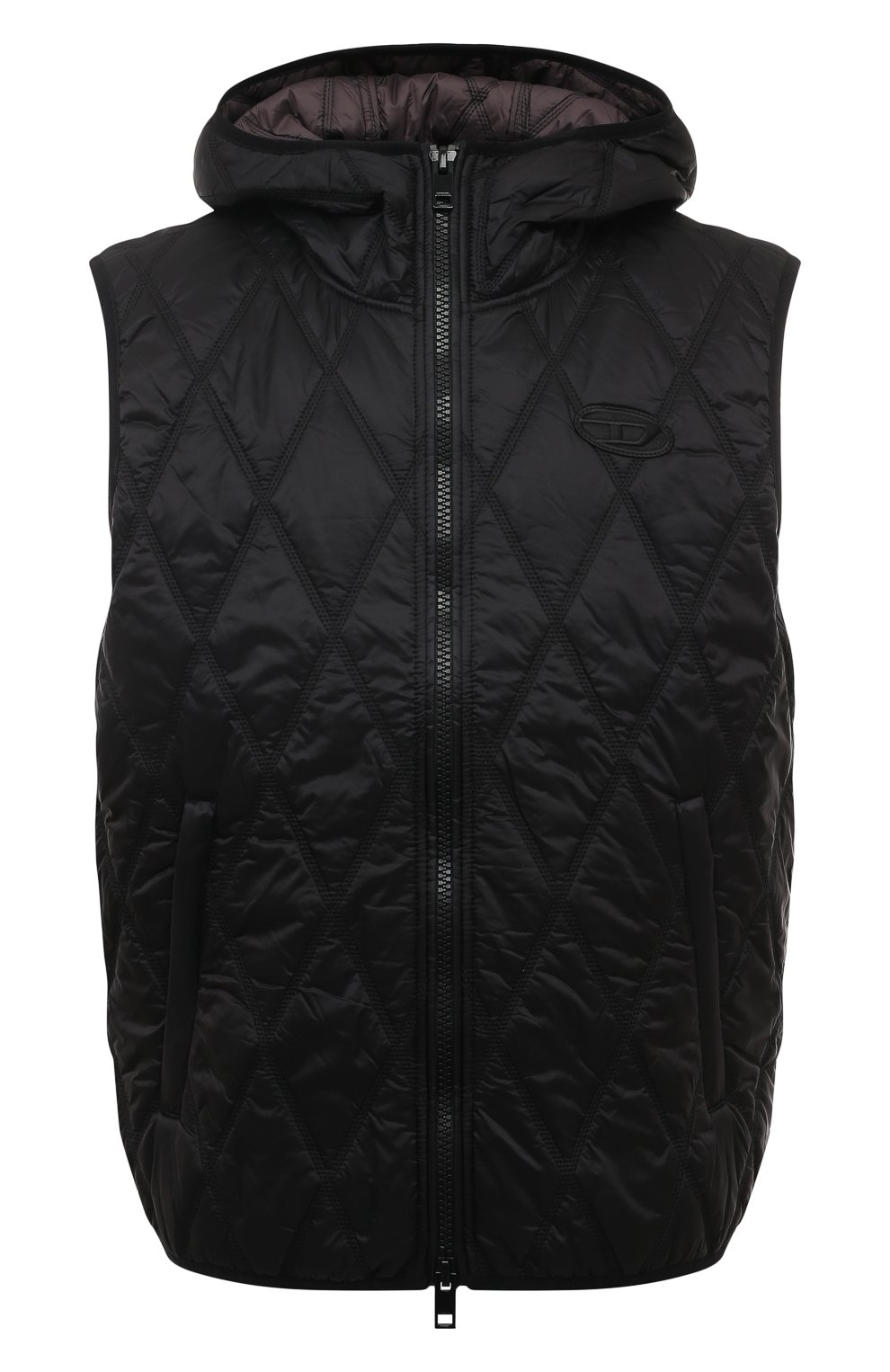 Утепленный жилет DIESEL черного цвета по цене 29150 руб., арт. A13399/0AKAE, фото 1 Утепленный жилет DIESEL, арт. A13399/0AKAE, фото 1