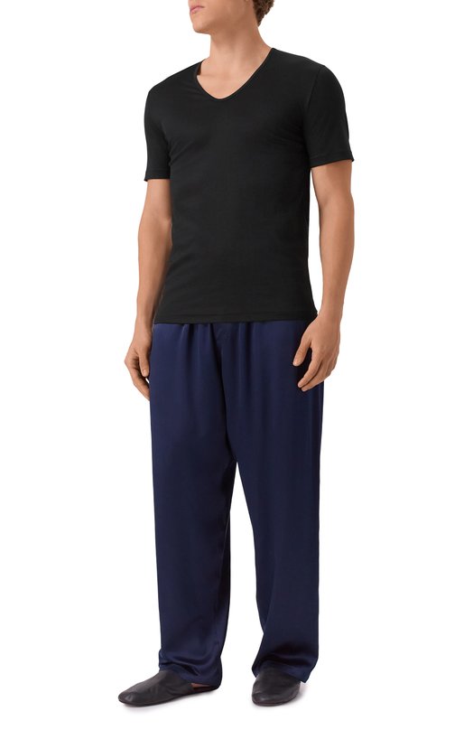 Хлопковая футболка Zimmerli 286-1442 Чёрный  286-1442 Фото 2