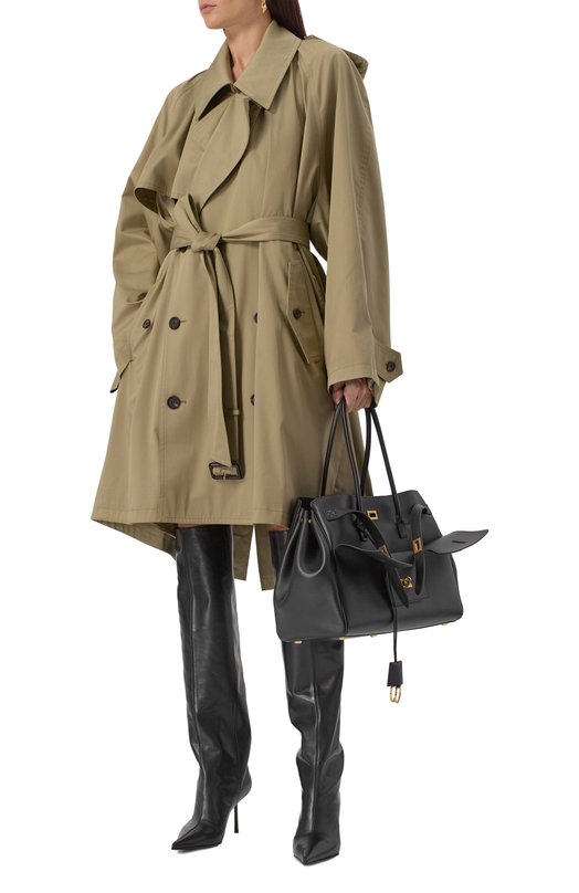 Хлопковый тренч Balenciaga 839117/TSP13 Бежевый  839117/TSP13 Фото 2