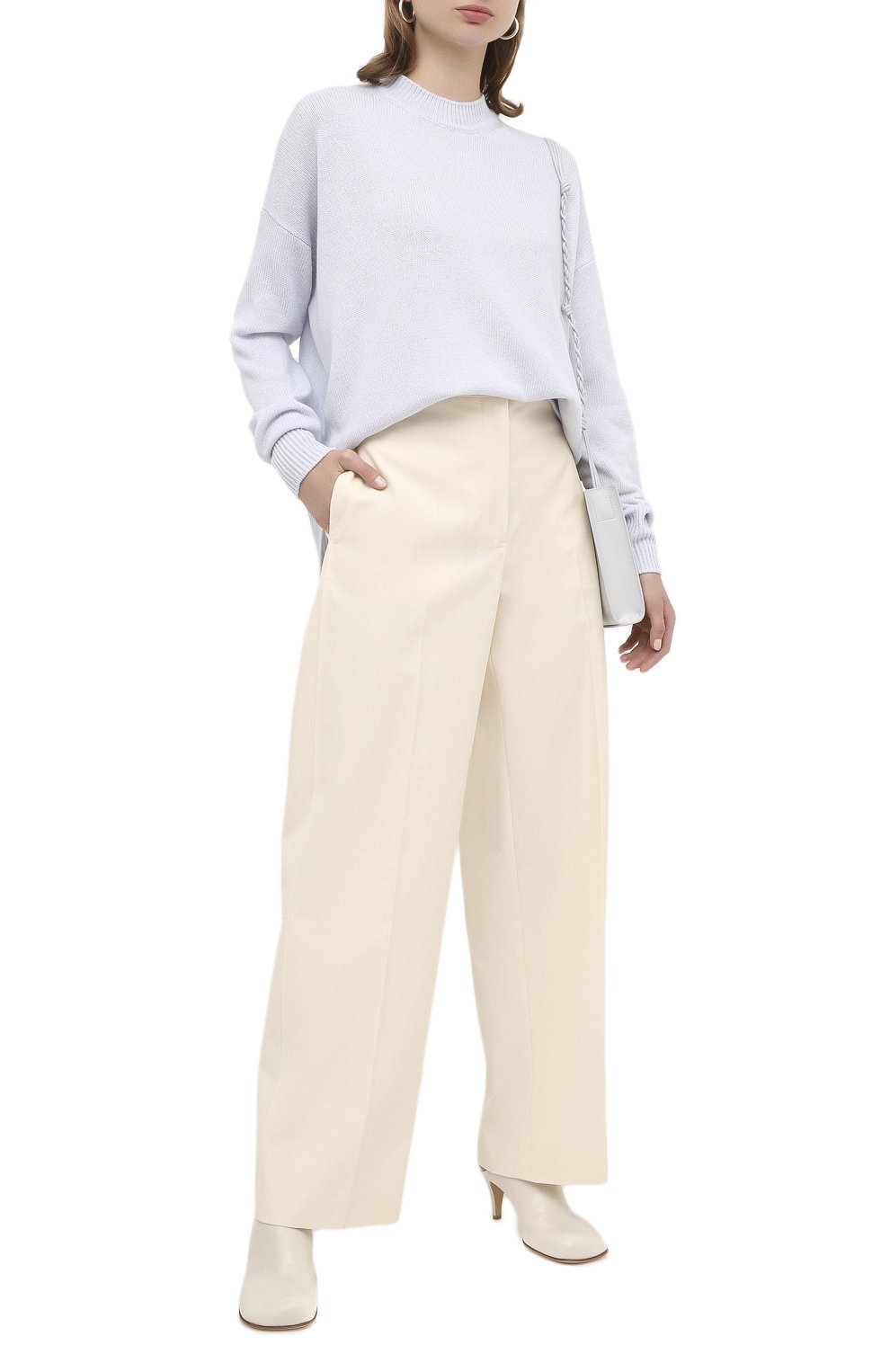 Кашемировый пуловер JIL SANDER голубого цвета по цене 129000 руб., арт. JSPR754020-WRY10008, фото 2 Кашемировый пуловер JIL SANDER, арт. JSPR754020-WRY10008, фото 2