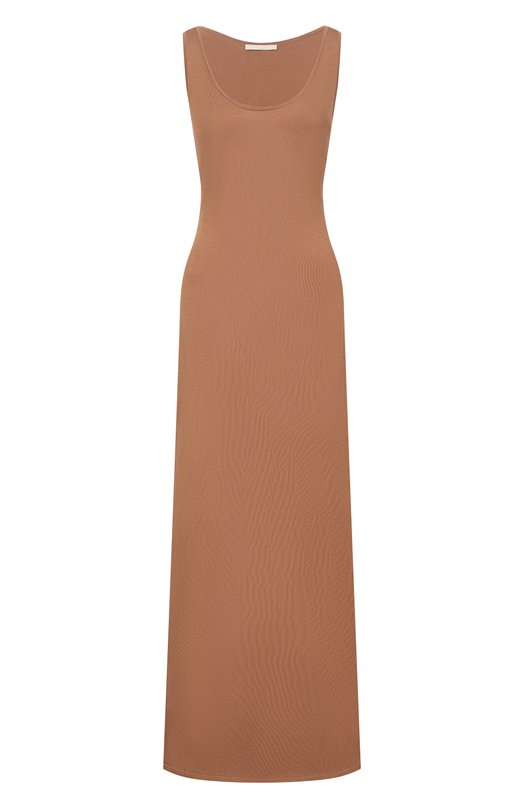 Платье из шелка и хлопка 12 STOREEZ 136892 Коричневый 136892