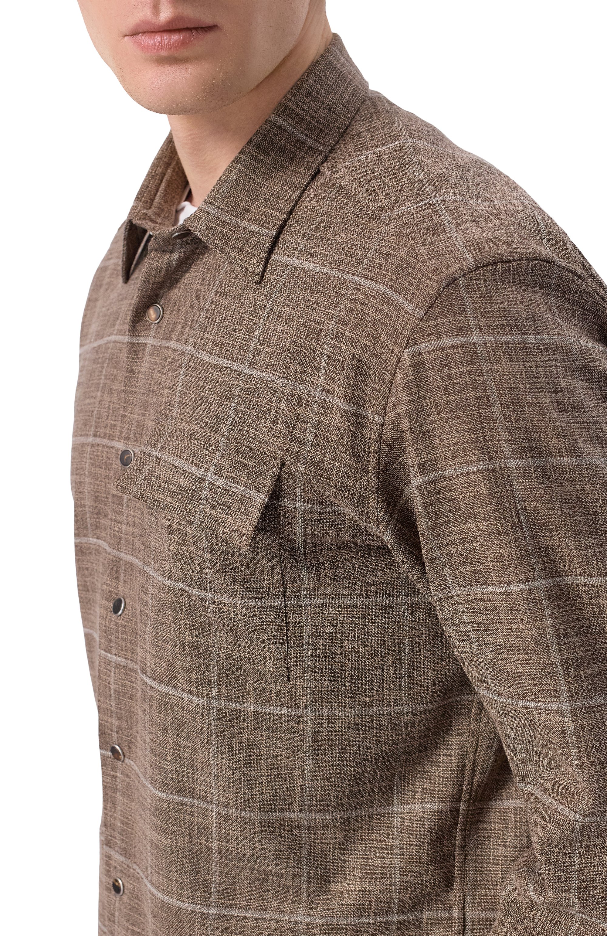 Рубашка из шерсти и шелка KITON, арт. UMCBUBAK0627G, фото 5