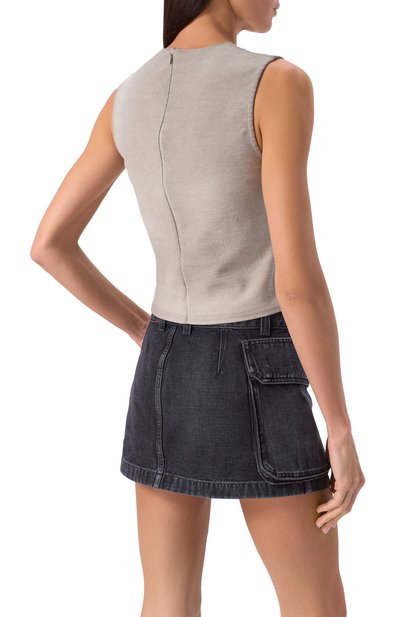 Топ DIESEL серого цвета по цене 33650 руб., арт. A18923/0PLAI, фото 4 Топ DIESEL, арт. A18923/0PLAI, фото 4