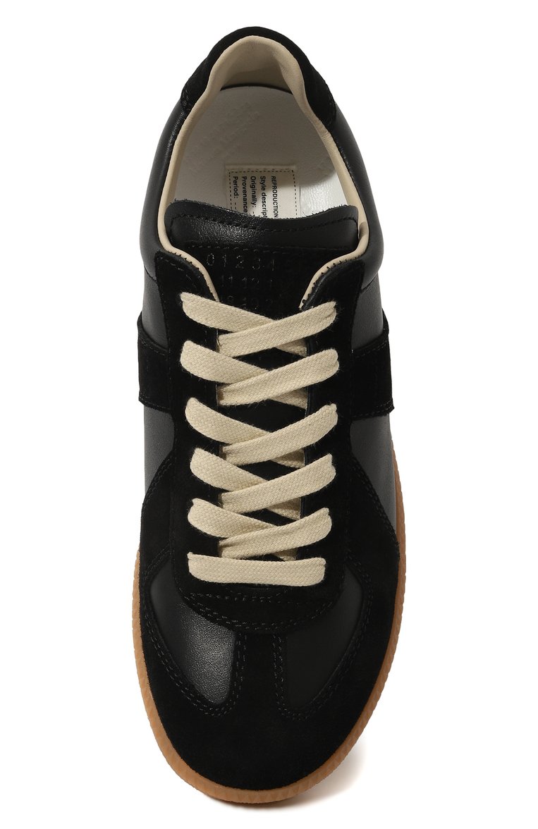 Женские кожаные кеды replica MAISON MARGIELA черного цвета, арт. S58WS0109/P1895/35 | Фото 4 (Материал внутренний: Натуральная кожа; Подошва: Платформа; Материал утеплителя: Без утеплителя; Стили: Кэжуэл; Материал внешний: Натуральная кожа; Кросс-КТ: Низкие)