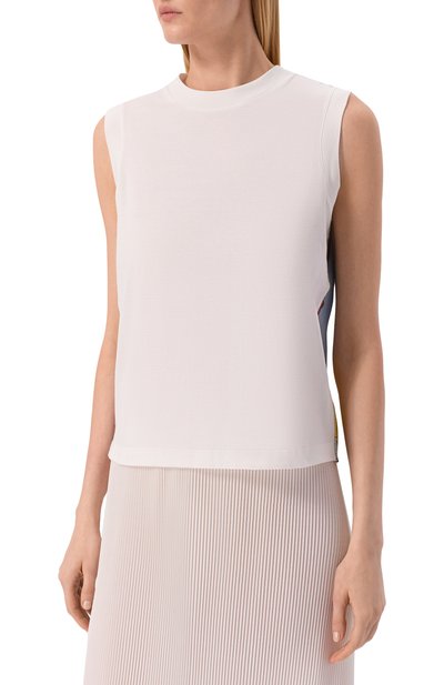 Хлопковая футболка MARNI белого цвета по цене 71850 руб., арт. THJE0386Q0/UTC585, фото 3 Хлопковая футболка MARNI, арт. THJE0386Q0/UTC585, фото 3