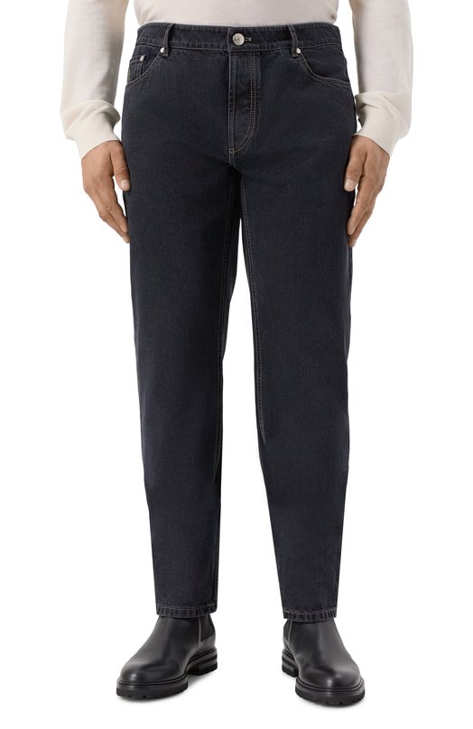 Джинсы Traditional Fit Brunello Cucinelli M240PB3210 Серый  M240PB3210 Фото 3