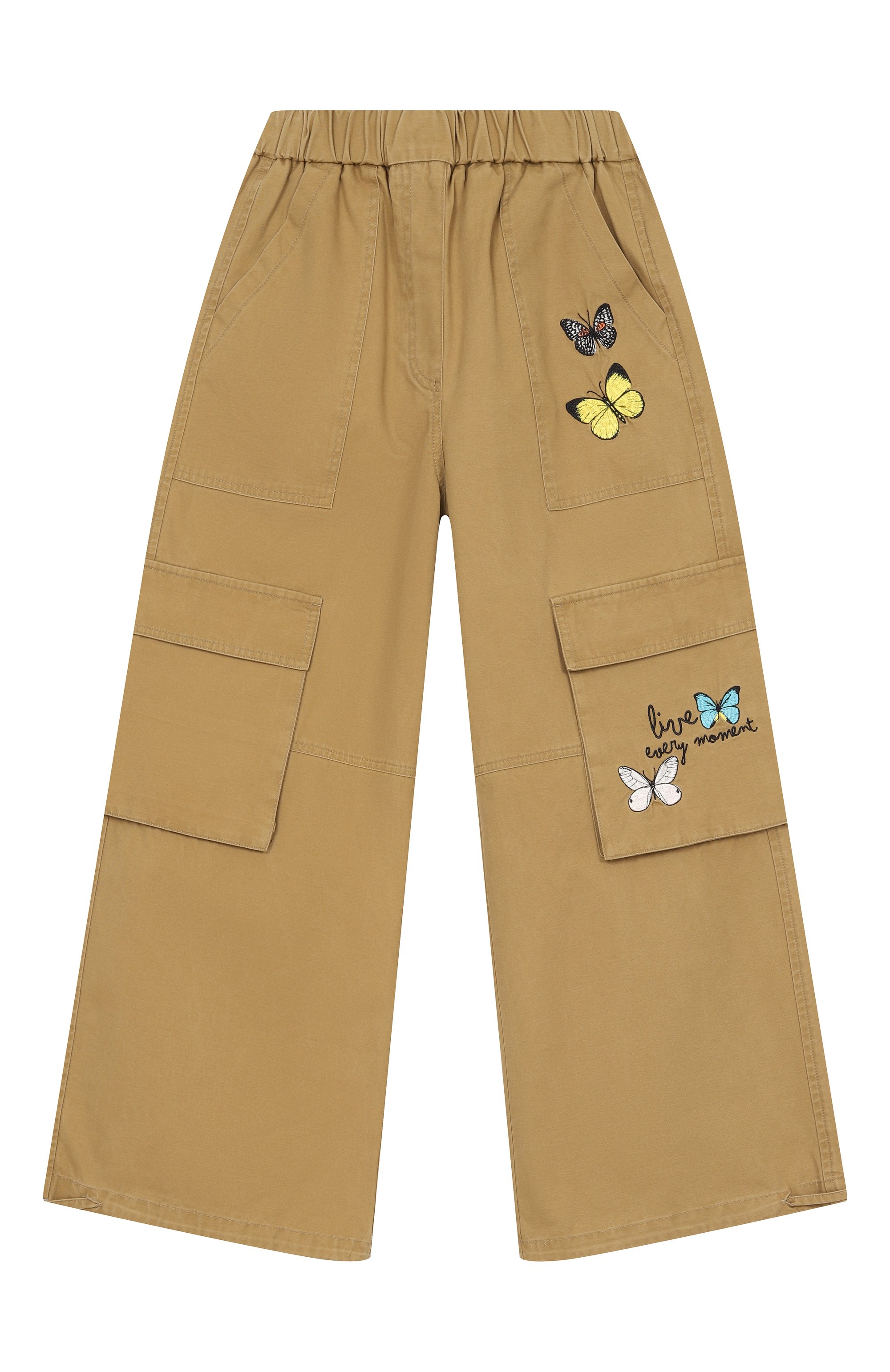 Хлопковые брюки-карго MONNALISA, арт. 49G406, фото 1