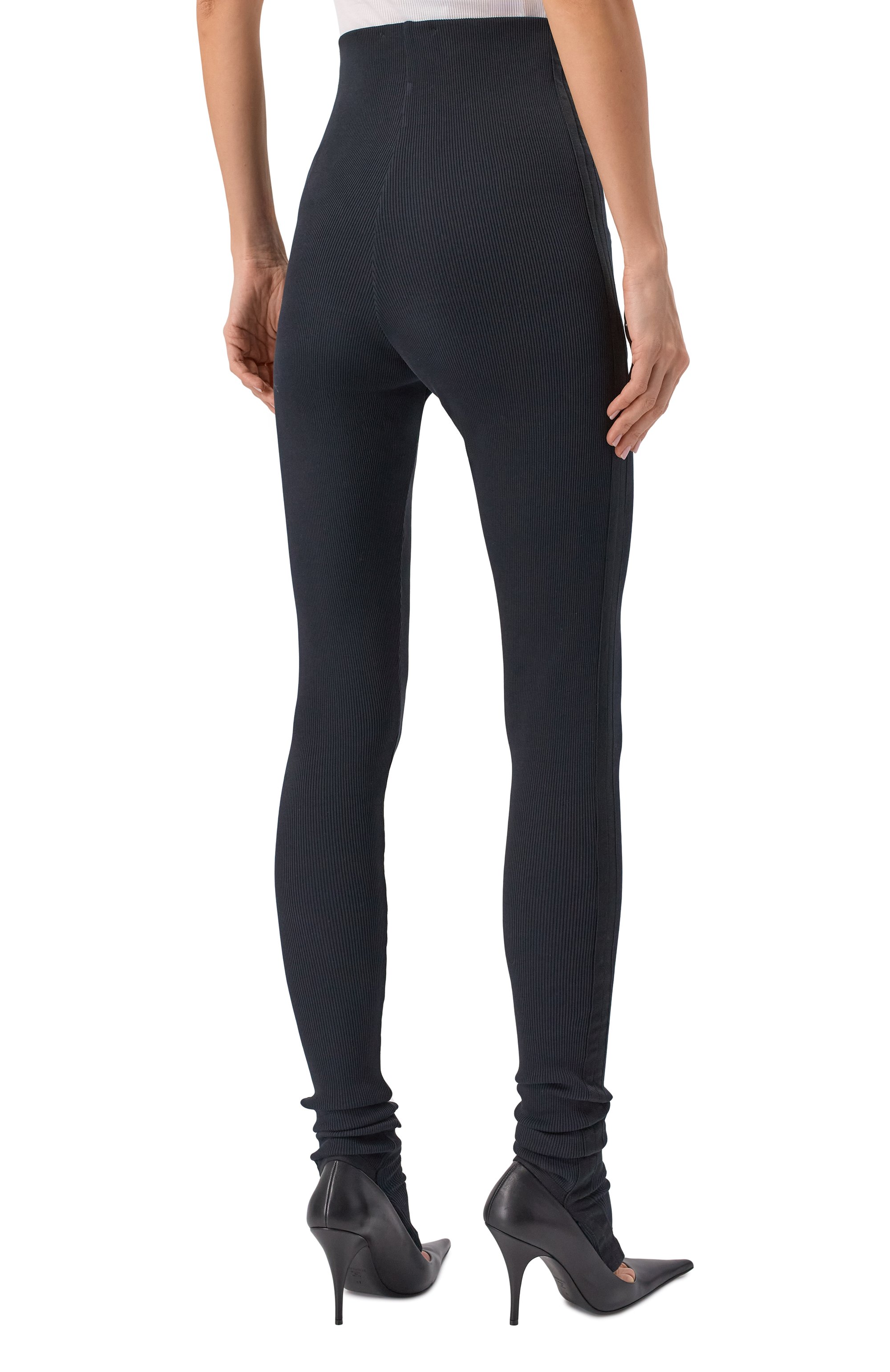 Хлопковые легинсы THE ATTICO, арт. 260WCP00261/JJJ073AA, фото 4