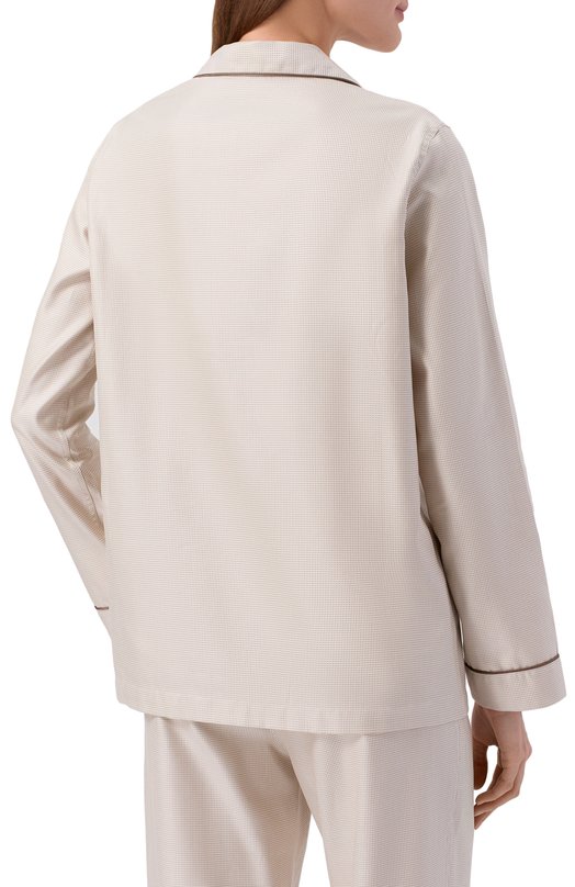Хлопковая пижама Frette 25100586 00F 00946 Кремовый  25100586 00F 00946 Фото 4