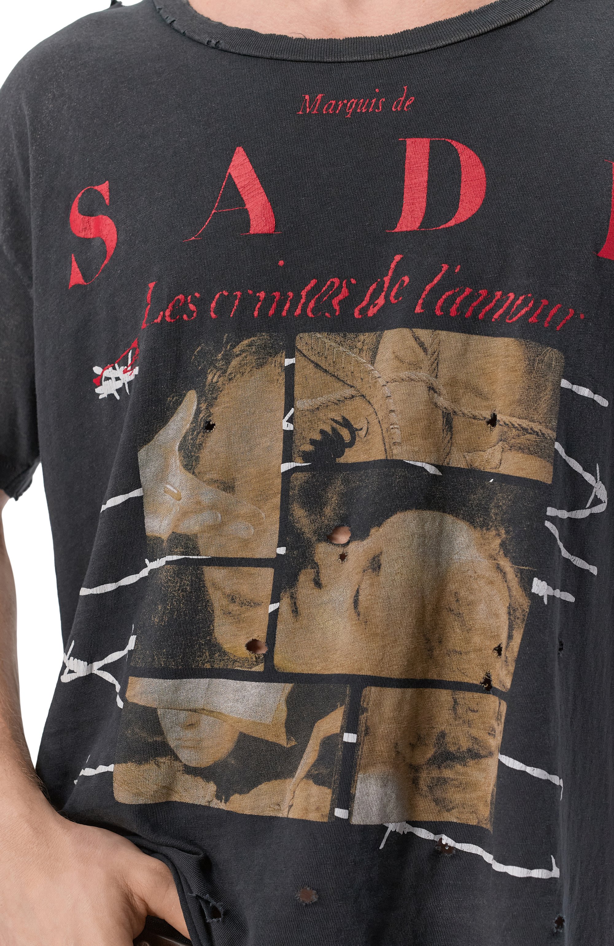 Хлопковая футболка ENFANTS RICHES DEPRIMES черного цвета по цене 92950 руб., арт. 010-868/C0TT0N, фото 5 Хлопковая футболка ENFANTS RICHES DEPRIMES, арт. 010-868/C0TT0N, фото 5