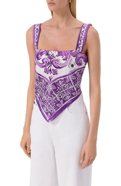 Шелковый топ DOLCE & GABBANA, арт. F7BB0T/HI1T1, фото 3