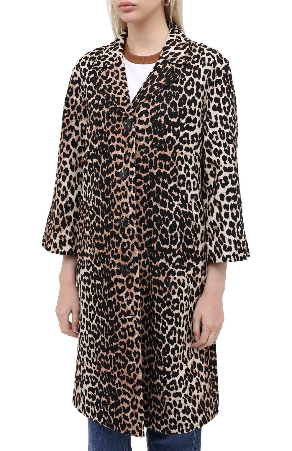 Пальто из хлопка и льна GANNI, арт. F5013, фото 3