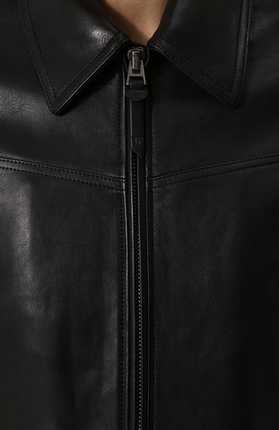Кожаная куртка на молнии с отложным воротником TOM FORD, арт. BP472/TFL662, фото 5