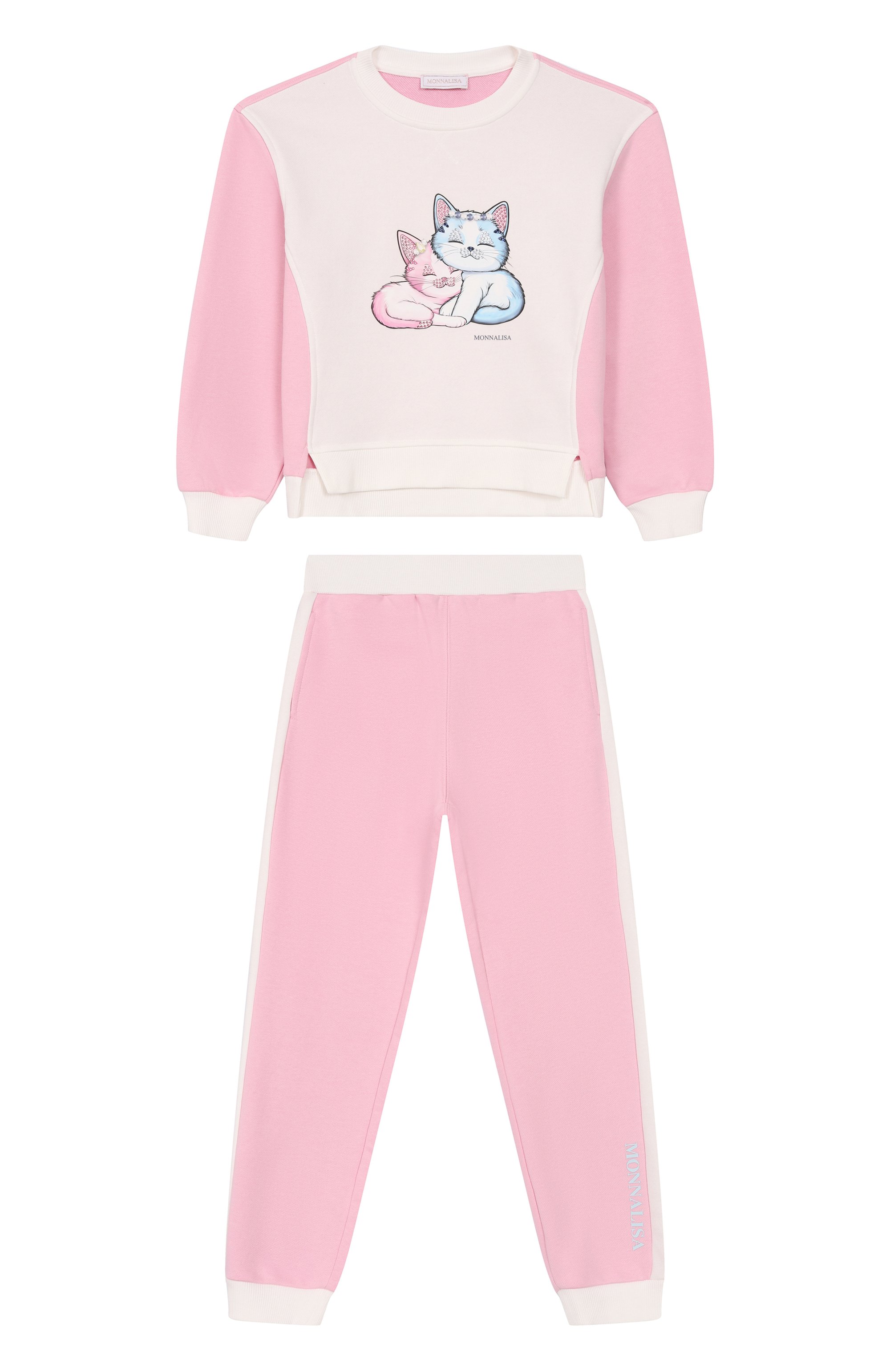 Комплект из свитшота и брюк MONNALISA, арт. 19F505, фото 1