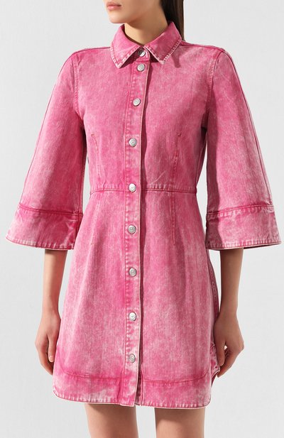 Джинсовое платье GANNI фуксия цвета по цене 22250 руб., арт. F4402, фото 3 Джинсовое платье GANNI, арт. F4402, фото 3