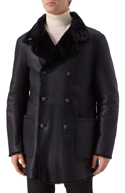 Двусторонняя дубленка из овчины Giorgio Armani 4SB03P/4SP19 Синий  4SB03P/4SP19 Фото 3
